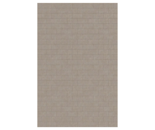 Swanstone 62 x 96 Metro Subway Tile Glue up Bathtub and Shower Single Wall Panel in Limestone - MTMK9662.218