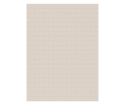Swanstone 62 x 84 Metro Subway Tile Glue up Bathtub and Shower Single Wall Panel in Tahiti White - MTMK8462.011