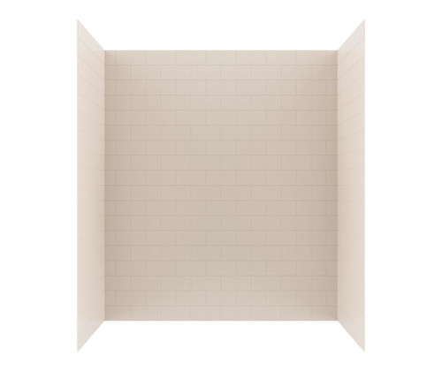 Swanstone 30" x 62" x 72 Metro Subway Tile Glue up Tub Wall Kit in Tahiti White - MTMK723062.011