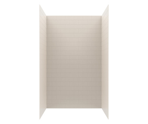 Swanstone 34" x 50" x 84 Metro Subway Tile Glue up Shower Wall Kit in Bisque - MTMK843450.018