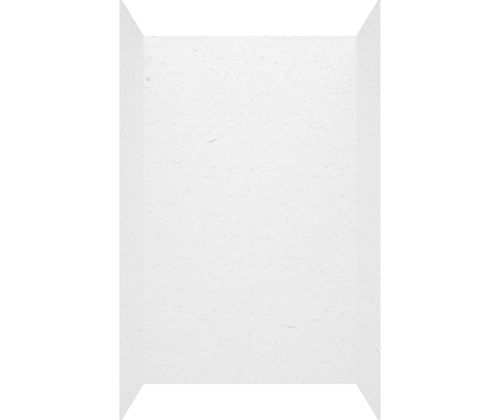 Swanstone 36" x 36" x 96 Smooth Glue up Shower Wall Kit in Ice - SMMK963636.130