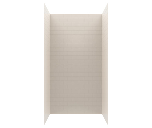 Swanstone 34" x 50" x 96 Metro Subway Tile Glue up Shower Wall Kit in Bisque - MTMK963450.018
