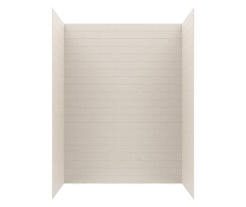 Swanstone 32 x 62 x 84 Metro Subway Tile Glue up Bathtub and Shower Wall Kit in Bisque - MTMK843262.018