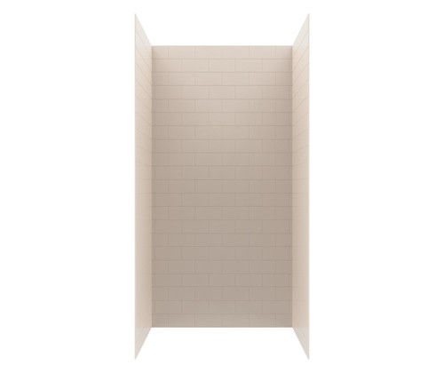 Swanstone 34" x 42" x 84 Metro Subway Tile Glue up Shower Wall Kit in Tahiti White - MTMK843442.011