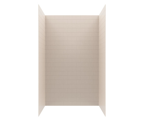 Swanstone 34" x 50" x 84 Metro Subway Tile Glue up Shower Wall Kit in Tahiti White - MTMK843450.011