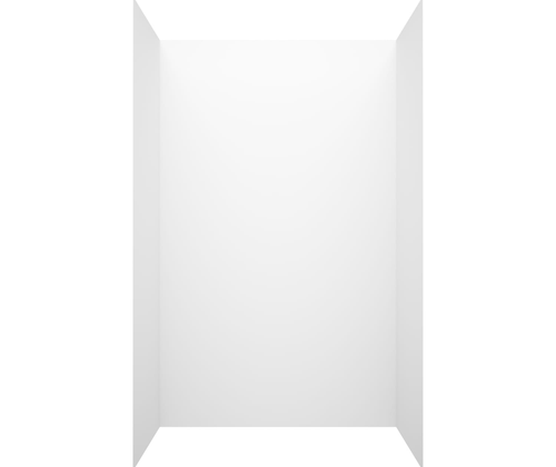 Swanstone 34" x 50" x 84 Smooth Glue up Shower Wall Kit in Tahiti White - SMMK843450.011