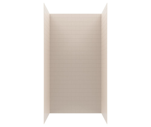 Swanstone 32" x 50" x 96 Metro Subway Tile Glue up Shower Wall Kit in Tahiti White - MTMK963250.011