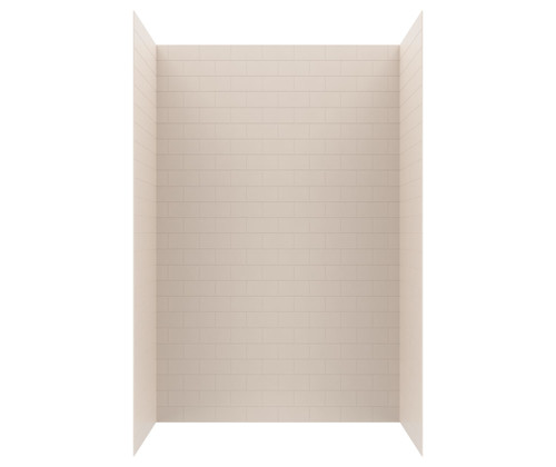 Swanstone 32" x 62" x 96 Metro Subway Tile Glue up Bathtub and Shower Wall Kit in Tahiti White - MTMK963262.011