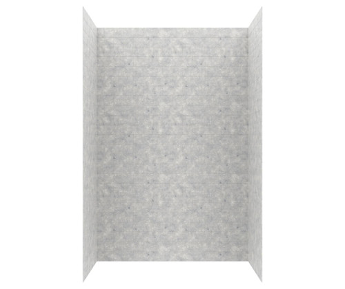 Swanstone 34 x 62 x 96 Metro Subway Tile Glue up Bathtub and Shower Wall Kit in Ice - MTMK963462.130