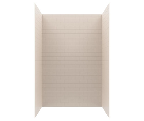 Swanstone 42 x 62 x 96 Metro Subway Tile Glue up Shower Wall Kit in Tahiti White - MTMK964262.011