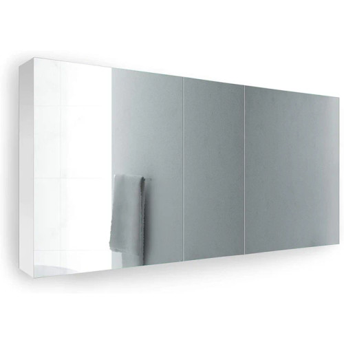 Krugg Plaza 60 Inch x 36 Inch Mirrored Medicine Cabinet - Plaza Cabinet6036