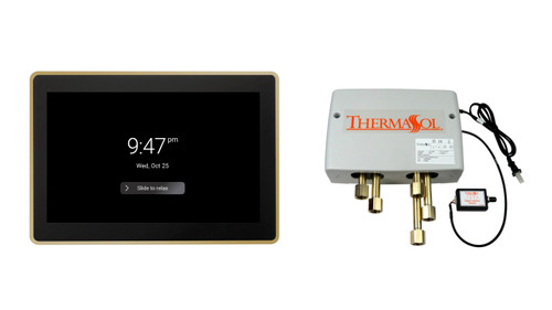 Thermasol Digital Shower Package - ThermaTouch2 15 Control + Digital Shower Valve, Polished Brass - DSPU-TT15-PB