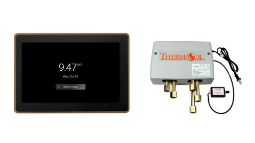 Thermasol Digital Shower Package - ThermaTouch2 15 Control + Digital Shower Valve, Satin Brass - DSPU-TT15-SB
