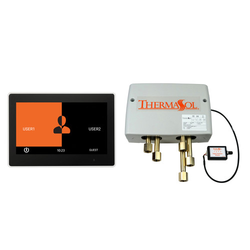 Thermasol Digital Shower Package - ThermaTouch2 10 Control + Digital Shower Valve, White - DSPU-TT10-WHT