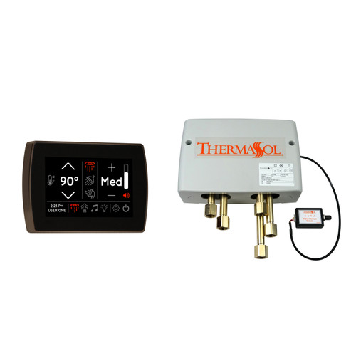 Thermasol Digital Shower Package - SignaTouch Control (Wall Mount) + Digital Shower Valve, Antique Copper - DSP-SIGF-ACOP