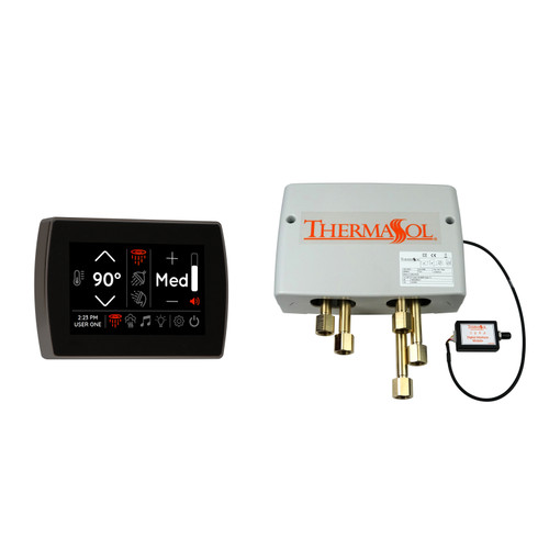 Thermasol Digital Shower Package - SignaTouch Control (Wall Mount) + Digital Shower Valve, Black Nickel - DSP-SIGF-BN