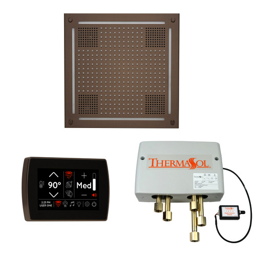 Thermasol Wellness Shower Package - HydroVive 18 Rainhead + SignaTouch Control (Recessed, Black Trim) + Digital Shower Valve, Oil Rubbed Bronze - WHSPSS-ORB