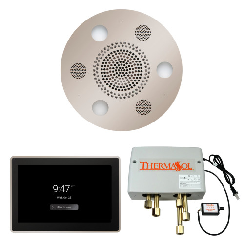 Thermasol Wellness Shower Package - Serenity Advanced Rainhead (Round) + ThermaTouch2 15 Control + Digital Shower Valve, Polished Nickel - WSP15R-PN