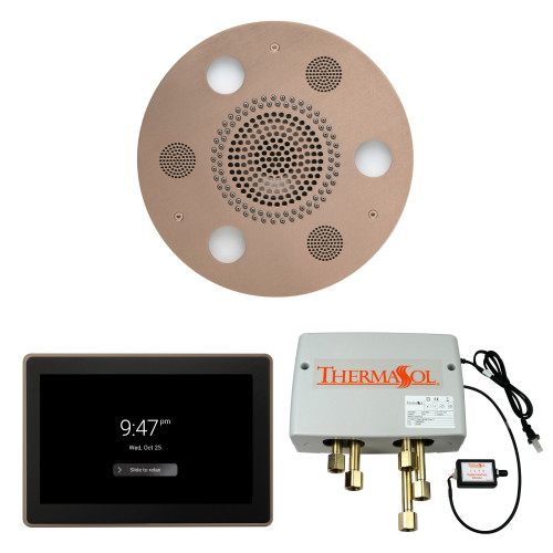 Thermasol Wellness Shower Package - Serenity Advanced Rainhead (Round) + ThermaTouch2 15 Control + Digital Shower Valve, Satin Nickel - WSP15R-SN
