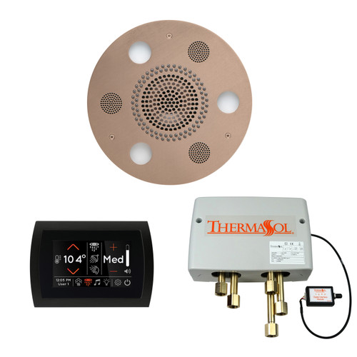 Thermasol Wellness Shower Package - Serenity Advanced Rainhead (Round) + SignaTouch Control (Wall Mount) + Digital Shower Valve, Satin Nickel - WSPSR-SN