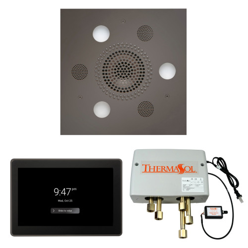 Thermasol Wellness Shower Package - Serenity Advanced Rainhead (Square) + ThermaTouch2 15 Control + Digital Shower Valve, Black Nickel - WSP15S-BN