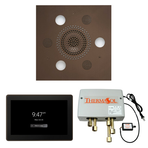 Thermasol Wellness Shower Package - Serenity Advanced Rainhead (Square) + ThermaTouch2 15 Control + Digital Shower Valve, Oil Rubbed Bronze - WSP15S-ORB