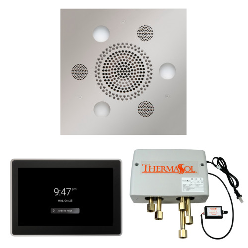 Thermasol Wellness Shower Package - Serenity Advanced Rainhead (Square) + ThermaTouch2 15 Control + Digital Shower Valve, Polished Chrome - WSP15S-PC