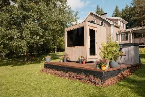 Thermasol Solaris Small Solar Powered Sauna Cabin (Includes: KIP 3kW, Solar Panels, Battery/Power Kit) - KIR-4560
