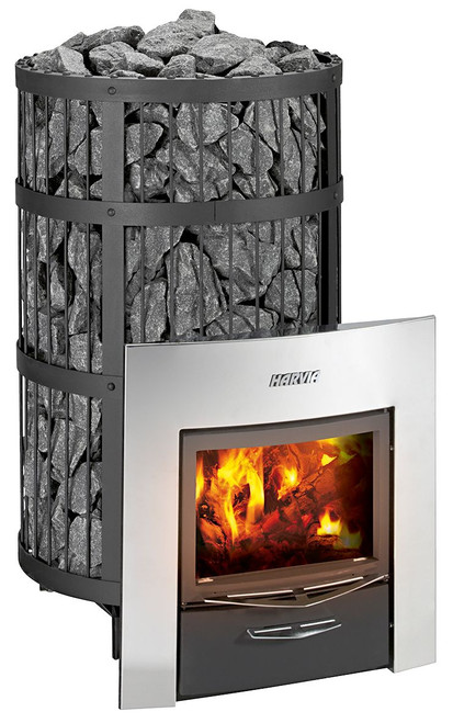 Harvia Legend 300 SL Wood Burning Sauna Heater | External Feed | Duo Fireplace - WKLE36DUOM