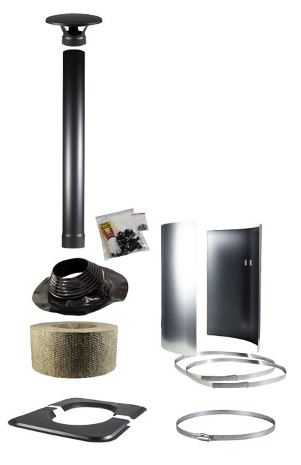 Harvia Steel Chimney Tilted Accessori Kit, Black - 14-WHP-ASM Harvia Steel Chimney Tilted Accessori Kit, Black - 14-WHP-ASM
