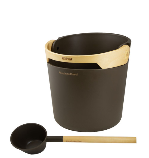 Harvia Helmi Pail & Ladle Set Chocolate - SA011B