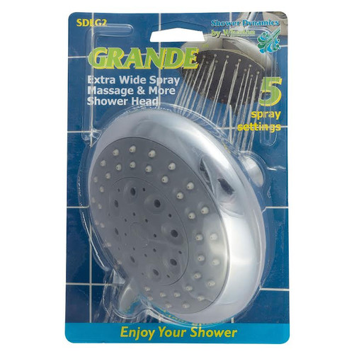 Whedon El Grande 5 Spray Massage Shower Head, Chrome - SDEG2