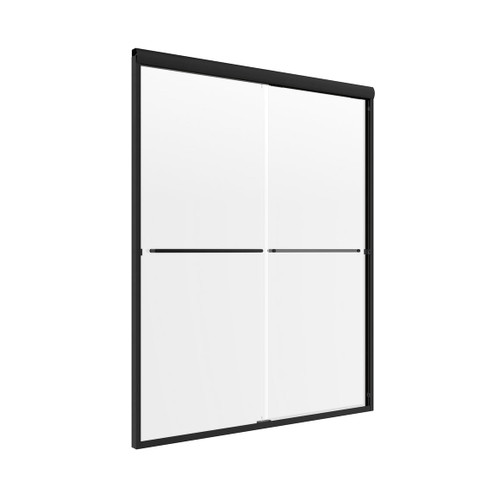 Craft + Main Cove Frameless Sliding Shower Door 46" x 65" With Clear Glass - Matte Black Trim - CVSS4665-CL-MB