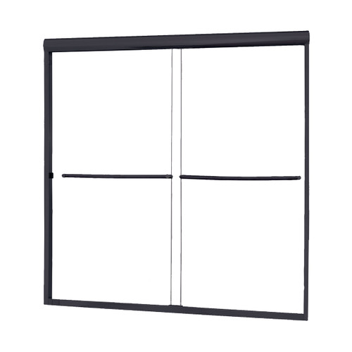 Craft + Main Cove Frameless Sliding Tub Door 58" x 55" With Clear Glass - Matte Black Trim - CVST5855-CL-MB Craft + Main Cove Frameless Sliding Tub Door 58" x 55" With Clear Glass - Matte Black Trim - CVST5855-CL-MB
