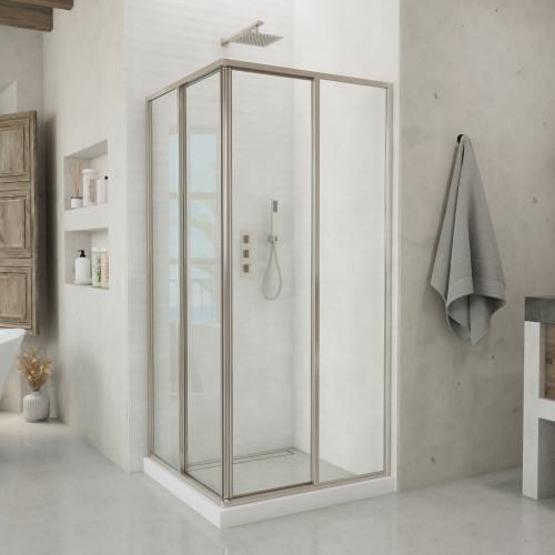 Dreamline SHEN-6234480 Enigma-z 34 1/2" X 48 3/8" Fully Frameless Sliding Shower Enclosure, Clear 3/8" Glass Shower