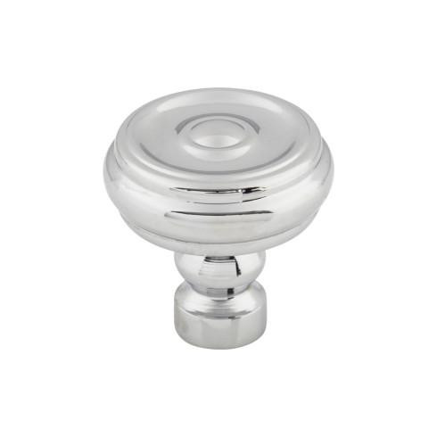 Top Knobs Brixton Button 1 1/4" Diameter Round Knob, Polished Chrome - TK882PC