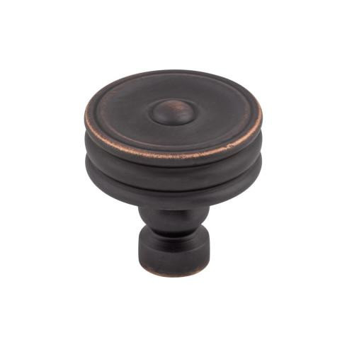 Top Knobs Brixton Ridged 1 1/4" Diameter Round Knob, Umbrio - TK881UM