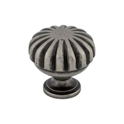Top Knobs Melon 1 1/4" Diameter Round Knob, Antique Pewter - M1596