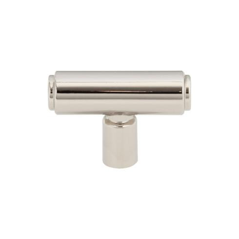 Top Knobs Clarence 2" Length Bar Knob, Polished Nickel - TK3111PN