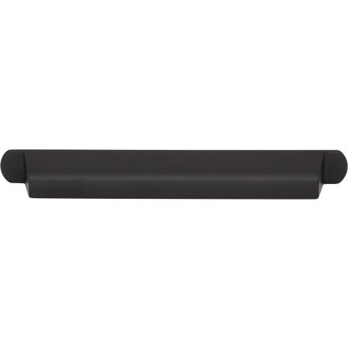 Top Knobs Cressing 7 9/16" Center to Center Cup/Bin Pull, Flat Black - TK3364BLK