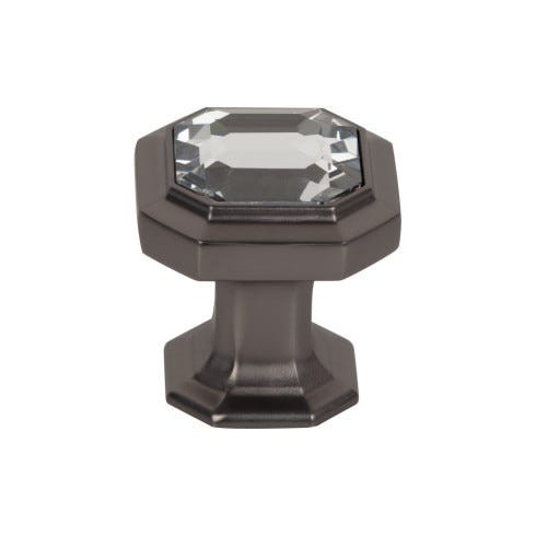 Top Knobs Crystal Emerald 1 1/8" Length Geometric Knob, Ash Gray - TK390AG