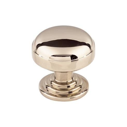 Top Knobs Ellis 1 1/4" Length Mushroom Knob, Polished Nickel - TK3000PN
