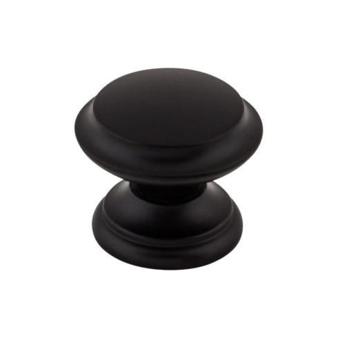 Top Knobs Flat Top 1 3/8" Diameter Round Knob, Flat Black - M1875
