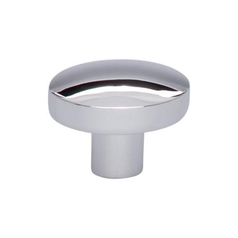 Top Knobs Hillmont 1 3/8" Length Oval Knob, Polished Chrome - TK910PC