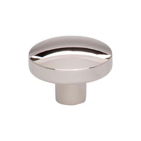 Top Knobs Hillmont 1 3/8" Length Oval Knob, Polished Nickel - TK910PN
