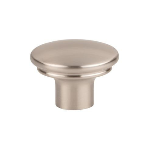 Top Knobs Julian 1 3/8" Length Oval Knob, Brushed Satin Nickel - TK3051BSN