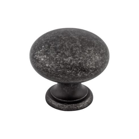 Top Knobs Mushroom 1 1/4" Diameter Round Knob, Black Iron - M283