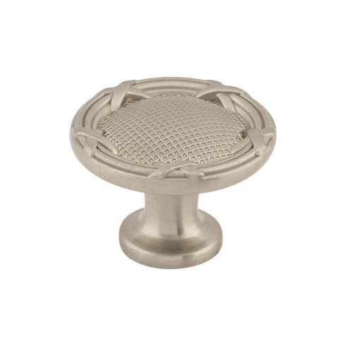 Top Knobs Ribbon & Reed 1 1/4" Diameter Round Knob, Brushed Satin Nickel - M1617