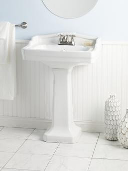 Cheviot Essex Pedestal Lavatory Sink 24" X 18" with Single Hole - 553-WH-1