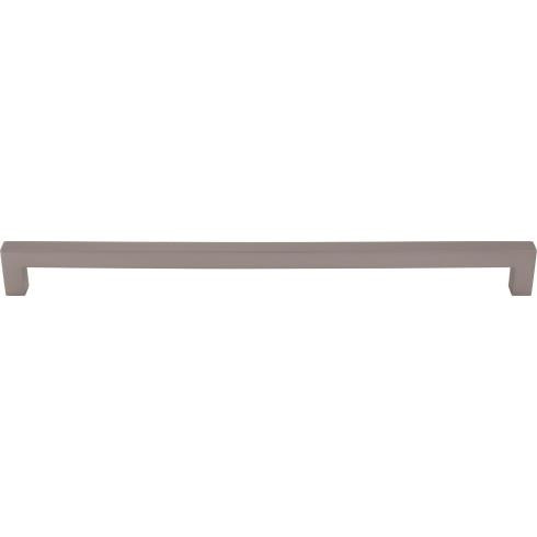 Top Knobs Square Bar 12" Center to Center Bar Pull, Ash Gray - M2178